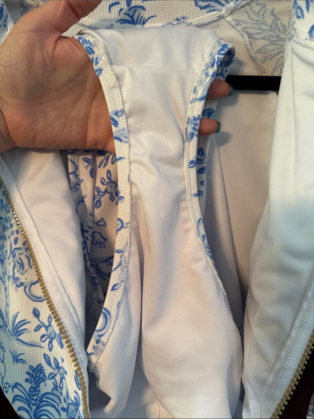 EUC Lilly Pulitzer Blue and White “Tall Tales” Rashguard Swimsuit - Picture 7 of 7